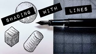 Easy Stylized Hatching Technique  Pen amp Ink Drawing Tutorial [upl. by Dolly]