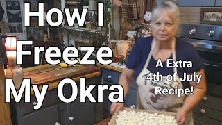 The Best way to freeze Okra for frying Extra 4th of July Recipe Jalapeño Poppers [upl. by Assennev556]