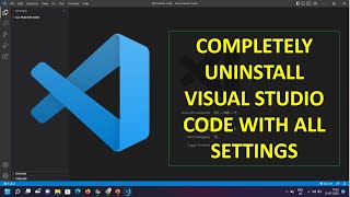 How to Uninstall Visual Studio Code Completely  Windows 781011  in Hindi [upl. by Srini884]