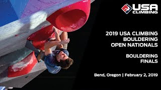 2019 USA Climbing Bouldering Open National Championships  Finals [upl. by Fillian]