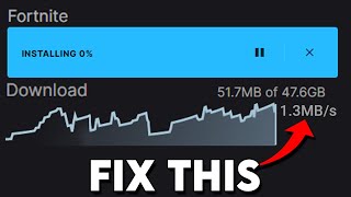 SLOW DOWNLOAD SPEEDS Do this to BOOST DOWNLOAD SPEEDS on Epic Games Launcher 2024 [upl. by Elyod]