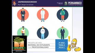 AULA Profissionalismo parte 1  PROJETO DE VIDA E EMPREENDEDORISMO  3° ano [upl. by Derrick]