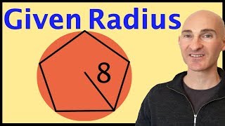 Find the Area of Regular Polygon Given Radius [upl. by Lamhaj]