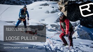 Pulleys Crevasse rescue with pulleys on a glacier – Tutorial 1518  LAB ICE [upl. by Julis]