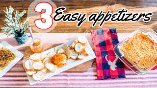 3 Easy Holiday Appetizer Ideas [upl. by Mackenzie14]