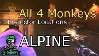 Outbreak Easter Egg Guide All 4 Monkey Locations in ALPINE  Projector Location [upl. by Tada668]