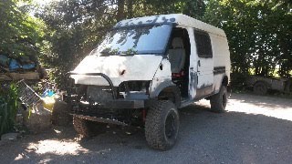 The Beast  Modified County 4x4 Ford Transit  First Engine Test  Cummins 6bt [upl. by Salomone]