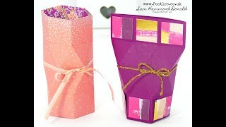 How to make a Self Closing AND Hold Open Faceted Treat Box Bag [upl. by Dnomaj]