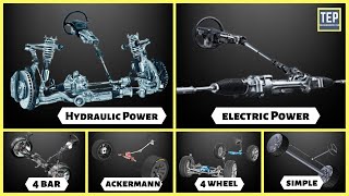 Every Steering System Explained  Power Steering Four Bar Ackermann Four Wheel Steering [upl. by Moyra12]