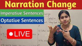 Narration ChangeImperative amp Optative Sentences [upl. by Nnylarej]