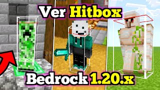 🟡 Como ver la HITBOX en MOBS y JUGADORES para Minecraft PE 120X  ver Hitbox en Minecraft Bedrock [upl. by Swetlana380]