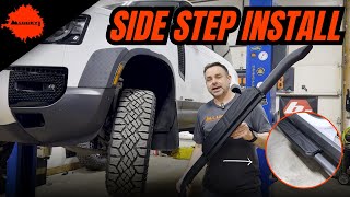 How to Install Side Steps on Your Defender L663  DIY Guide [upl. by Ahsiuqram485]