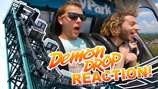 This Drop Tower is DEMENTED Demon Drop OnRide POV Reaction Dorney Park [upl. by Enitsed335]