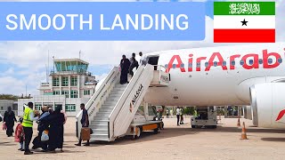 Landing at Hargeisa Igaal International Airport  Air Arabia [upl. by Noed]