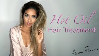 Hot Oil Hair Treatment that works  DIY TUTORIAL  ARIBA PERVAIZ [upl. by Ealasaid]