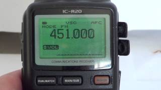 Icom IC R20 Basic Operations  Frequency input and mode settings [upl. by Suzanne]