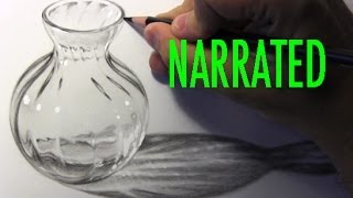 How to Draw Glass Narrated StepbyStep [upl. by Nabois835]