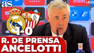 REAL MADRID 1  SEVILLA 0  ANCELOTTI rueda de prensa post partido [upl. by Giardap]