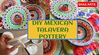 DIY Mexican Talavera Pottery Made From Gypsum Cement [upl. by Delija]