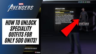 HOW TO UNLOCK SPECIALITY COSTUMES FOR ONLY 500 UNITS  Marvels Avengers [upl. by Nerac]