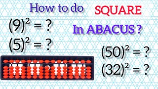 SQUARE in ABACUS  Multiplication  ABACUS EDUCATIONBEAUTYARTS  9²  25² [upl. by Milburn505]