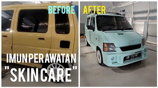 KARIMUN KOTAK MENOLAK TUA SKIN CARE carmodification carpaintpolish suzuki karimun [upl. by Brok134]