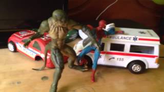 Spiderman vs Lizard stop motion  Spiderman vs Lagarto [upl. by Amahcen]