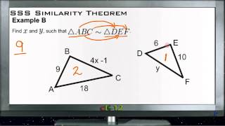 SSS Similarity Theorem Examples Basic Geometry Concepts [upl. by Alecram]