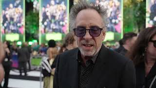 Tim Burton interview on Beetlejuice Beetlejuice at London premiere [upl. by Aihtnamas]