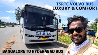 15 CRORE Ki TSRTC VOLVO GARUDA PLUS Multi Axle AC Semi Sleeper  Bangalore To Hyderabad Bus Journey [upl. by Coralie953]