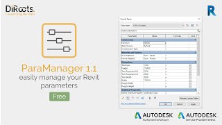 ParaManager 11  Free Revit Addin to manage your Revit parameters [upl. by Rebecca]