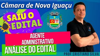 Urgente Concurso Câmara de Nova Iguaçu  Agente Administrativo  Análise do Edital [upl. by Fridlund]