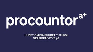 Procountorin uudet ominaisuudet tutuksi v 56 [upl. by Saihttam923]