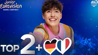 Junior Eurovision 2024  My Top 2 NEW 🇩🇪🇫🇷 [upl. by Martsen224]