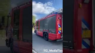 Brandweer Warmenhuizen rijdt weg na open dag in Dirkshorn [upl. by Esoryram]