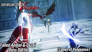 Shin Megami Tensei 5 Vengeance  Fallen Abdiel amp Dazai Boss Battle Canon of Vengeance [upl. by Nial]