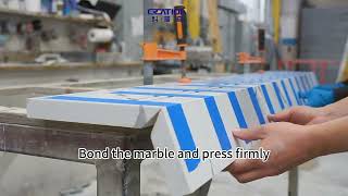 How to Glue a Mitered Edge with Marble Glue marble glue [upl. by Dalia]