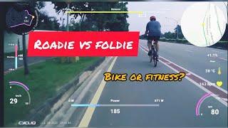 Road bike Vs Foldie  Only thing that matters is fitness [upl. by Airehtfele]