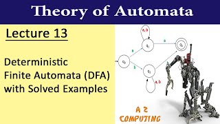 Lecture 13 DFA Deterministic Finite Automata with solved examples [upl. by Elia]