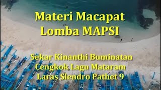 3 Macapat Mapsi  Kinanthi Buminatan Audio Not amp Lirik Voc  Pariyah [upl. by Barbe]