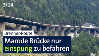 Luegbrücke Ab Januar wird es eng vor dem Brenner  Abendschau  BR24 [upl. by Ahseim]