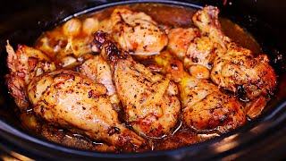 Slow Cooker Garlic Parmesan Chicken Drumsticks Recipe  Easy Slow cooker chicken [upl. by Nooj185]