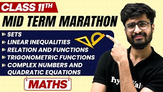 Complete CBSE Maths  Class 11th  MID Term in One Shot  Marathon Series 🔥 [upl. by Kathleen]