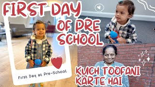 Nyras FIRST DAY of PRE SCHOOL  Mummy ne bola aaj kuch TOOFANI karte hai aur phir kya hua [upl. by Eehsar]