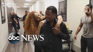 Janet Jackson surprises dad who attended concert as Fathers Day gift [upl. by Thorstein]