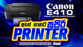 Canon Pixma E410 3 in 1 Printer Unboxing amp Review  Sinhala [upl. by Bonilla]