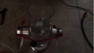 Sonoluminescence 001  Cavitation using 2 transducers Multibubble [upl. by Ailisec]