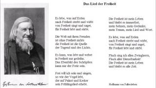 Das Lied der Freiheit Worte Hoffmann von Fallersleben  Christoph Holzhöfer [upl. by Enelrad801]