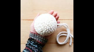 Part 1 Yarn Pom Pom Process How to make a pom pom using your large Clover pom maker [upl. by Ahsie]