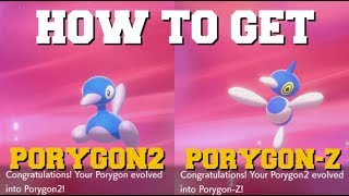 HOW TO EVOLVE PORYGON INTO PORYGON2 AND PORYGONZ POKEMON SWORD AND SHIELD [upl. by Kehr835]